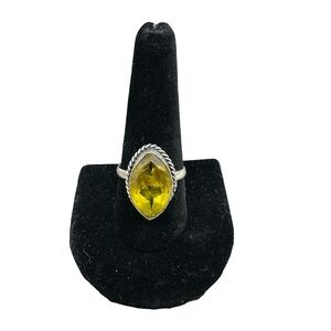 Citrine Sterling Gemstone Ring size 10 1/4